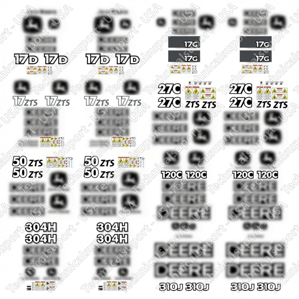 Decal Set for John Deere 400D Truck Vinyl Sticker