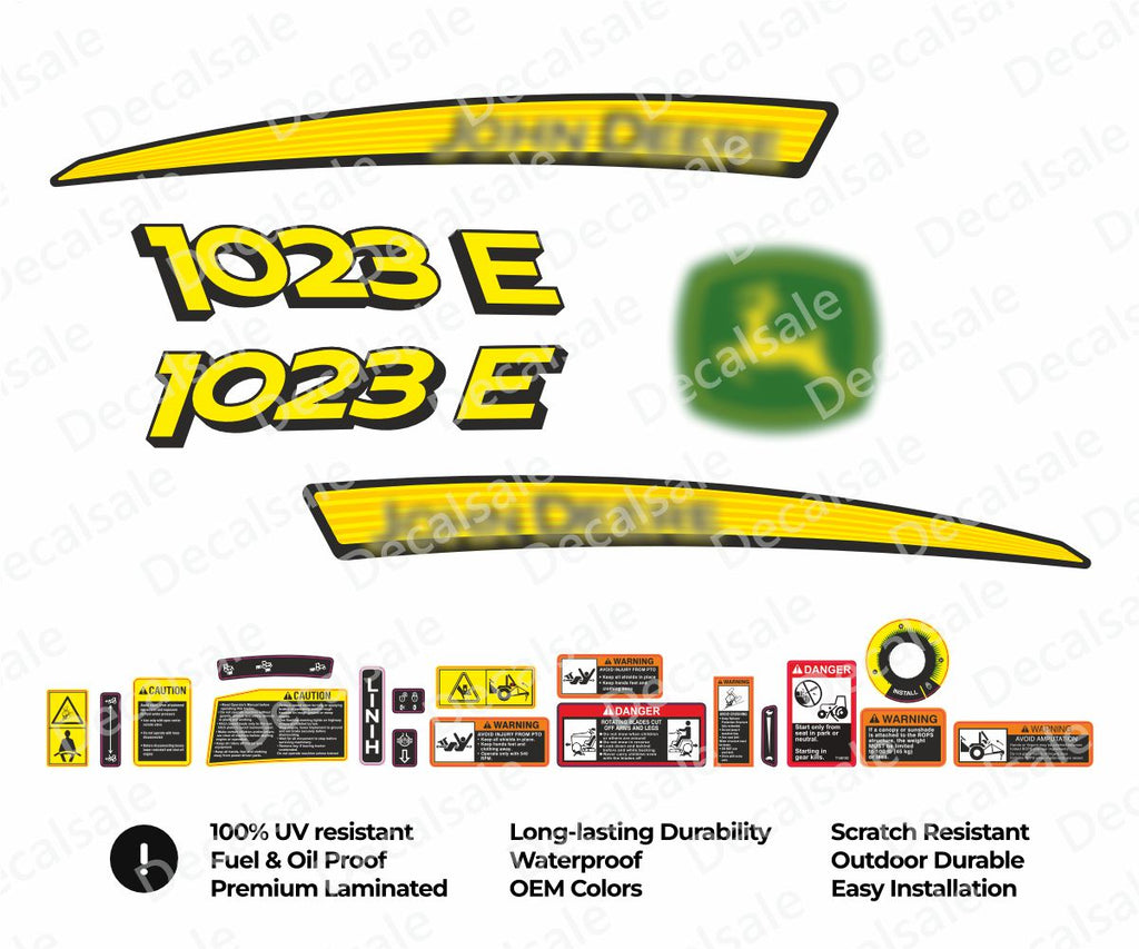 1023E tractor decal kit for John Deere