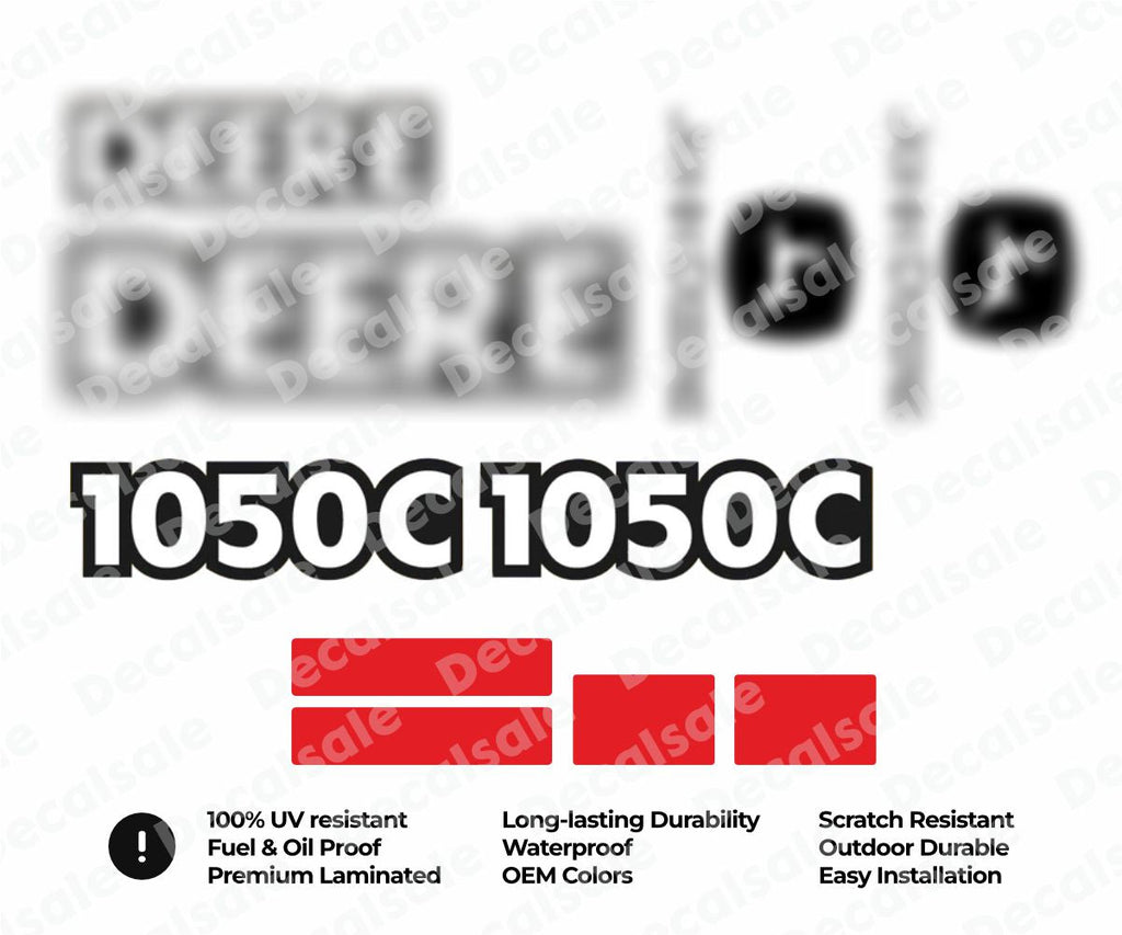 Decal Set for John Deere 1050C Dozer Vinyl Sticker