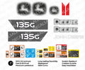 Decal Set for John Deere 135G Excavator Vinyl Sticker