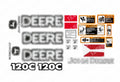 Decal Set for John Deere 120C Excavator Vinyl Sticker