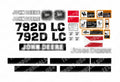 Decal Set for John Deere 792DLC Excavator Vinyl Sticker