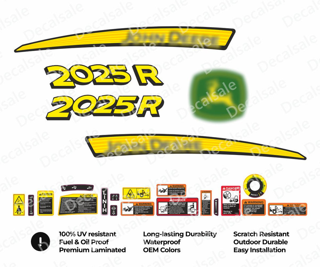 2025R tractor decal kit for John Deere