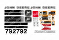 Decal Set for John Deere 792 Excavator Vinyl Sticker