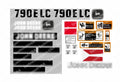Decal Set for John Deere 790ELC Excavator Vinyl Sticker