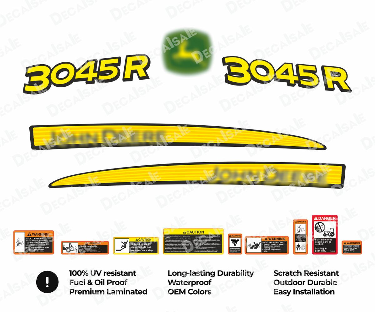 3045R tractor decal kit for John Deere