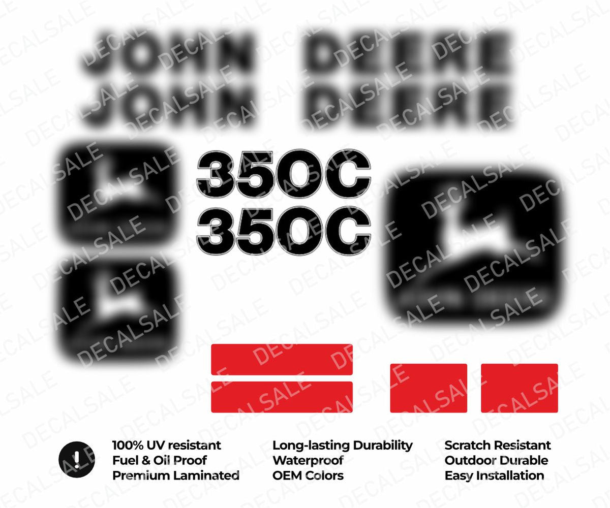 Decal Set for John Deere 350C Truck Vinyl Sticker