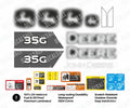 Laminate External Decal Set for John Deere 35G Excavator Vinyl Label Sticker Kit