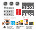 Decal Set for John Deere 380GLC Excavator Vinyl Sticker