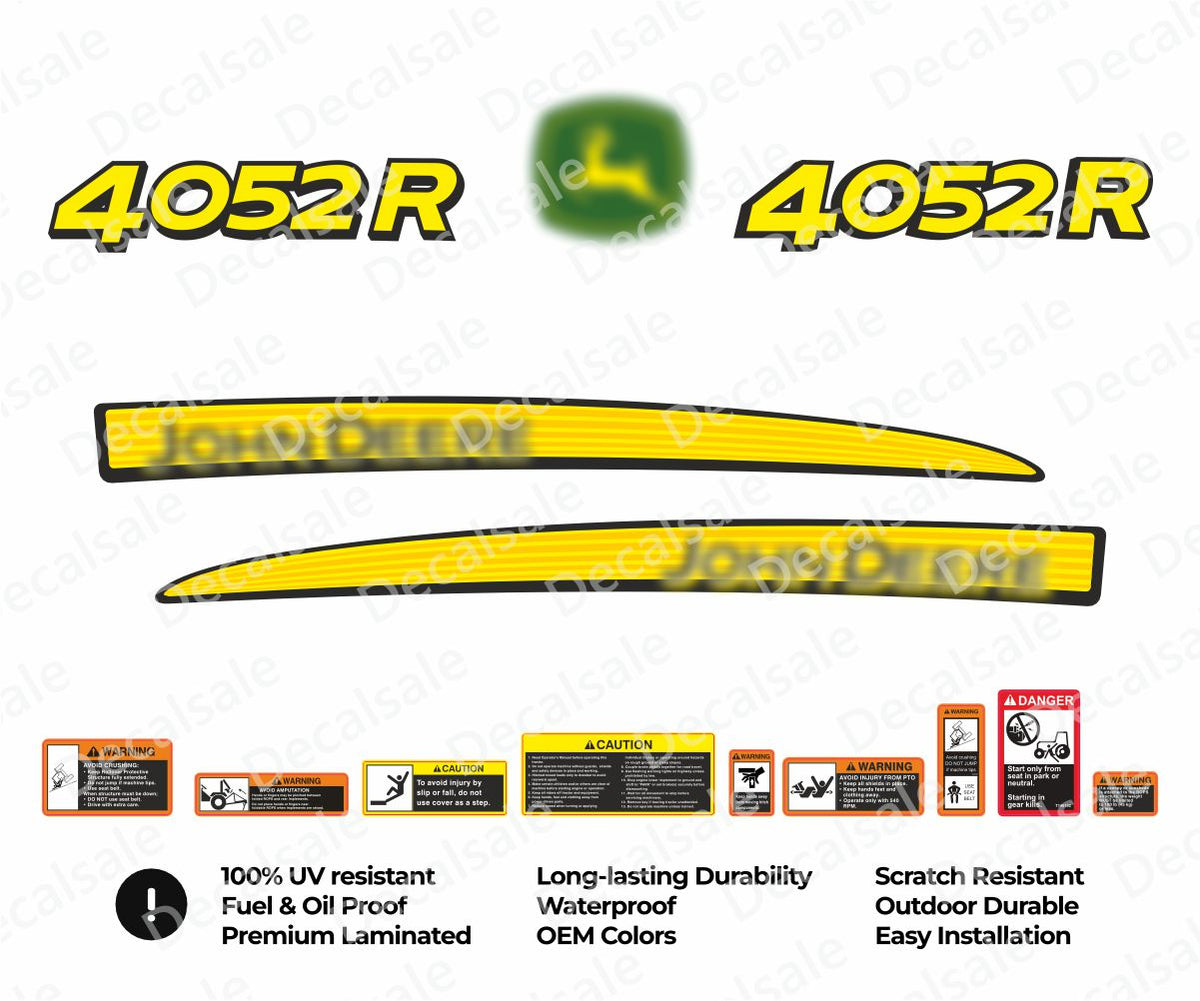 4052R tractor decal kit for John Deere