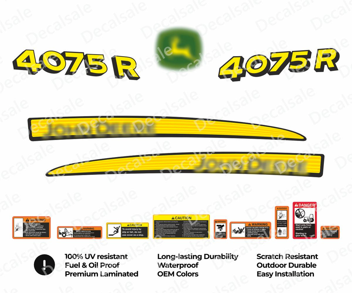 4075R tractor decal kit for John Deere