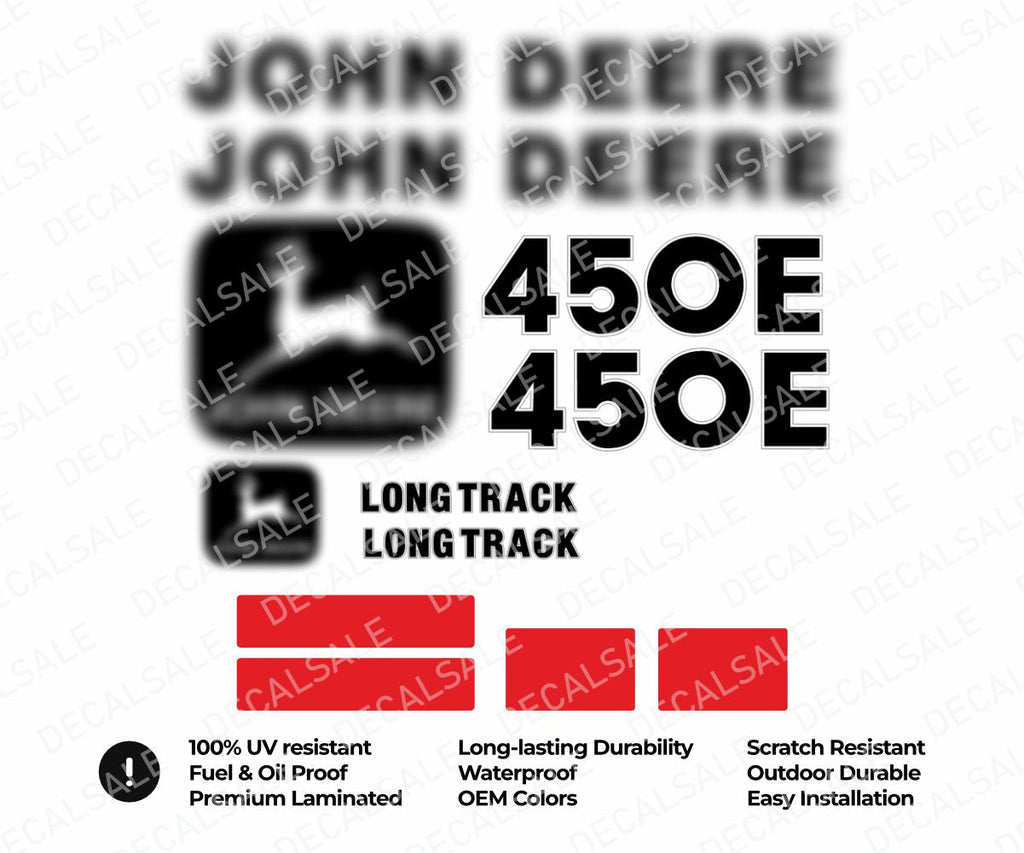 Decal Set for John Deere 450E Bulldozer Vinyl Sticker
