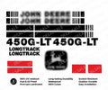 Laminated External Decal Set for John Deere 450G LT Dozer Vinyl Label Sticker