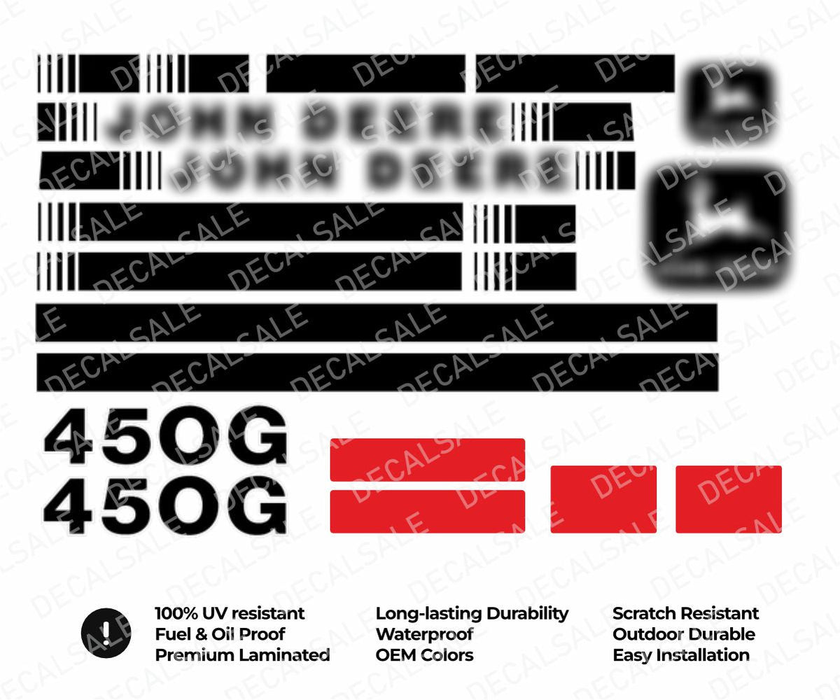 Decal Set for John Deere 450G Dozer Vinyl Label