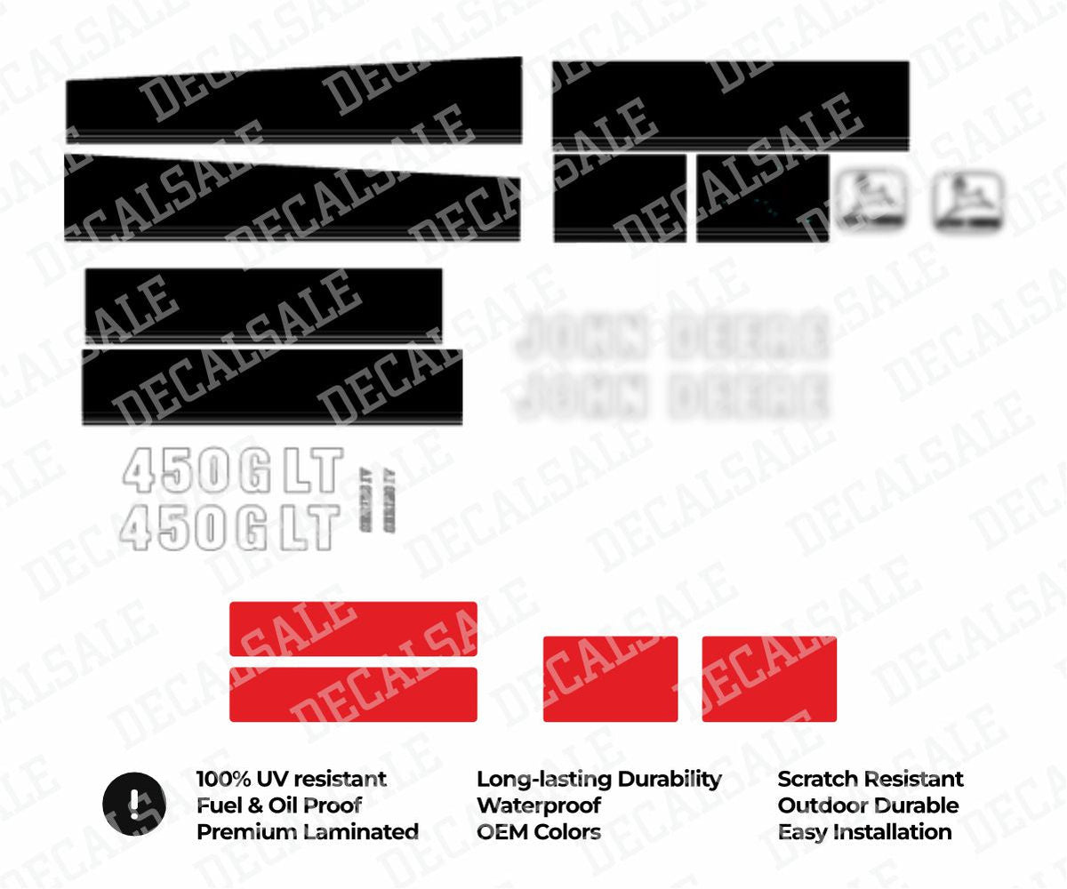 Decal Set for John Deere 450G Dozer Vinyl Sticker