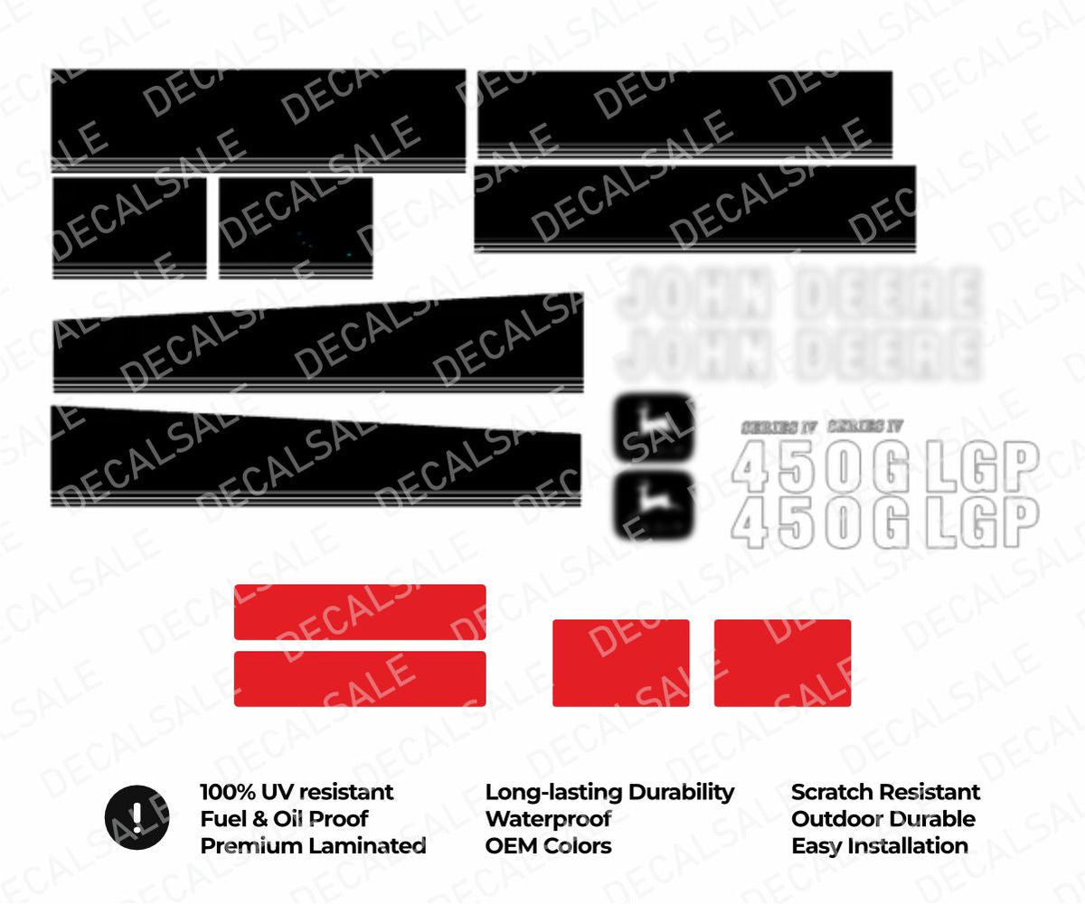 Decal Set for John Deere 450G 450G LPG Dozer Vinyl Label