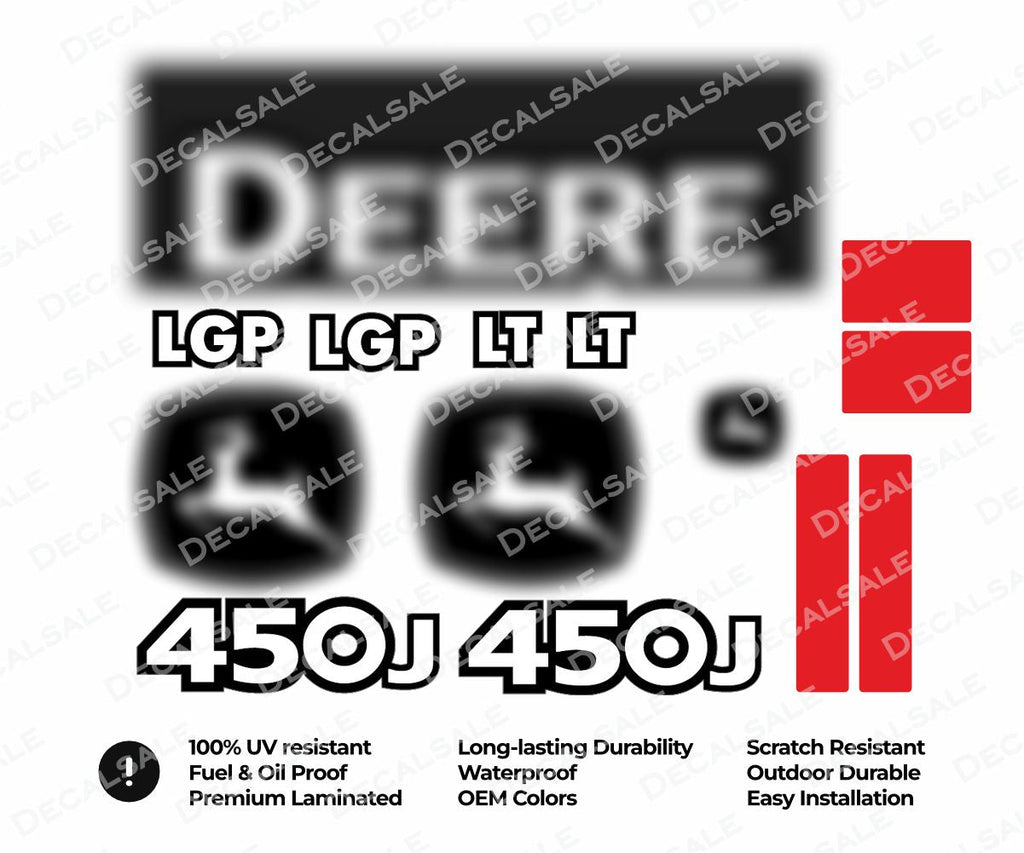 Decal Set for John Deere 450J Crawler Dozer Vinyl Sticker