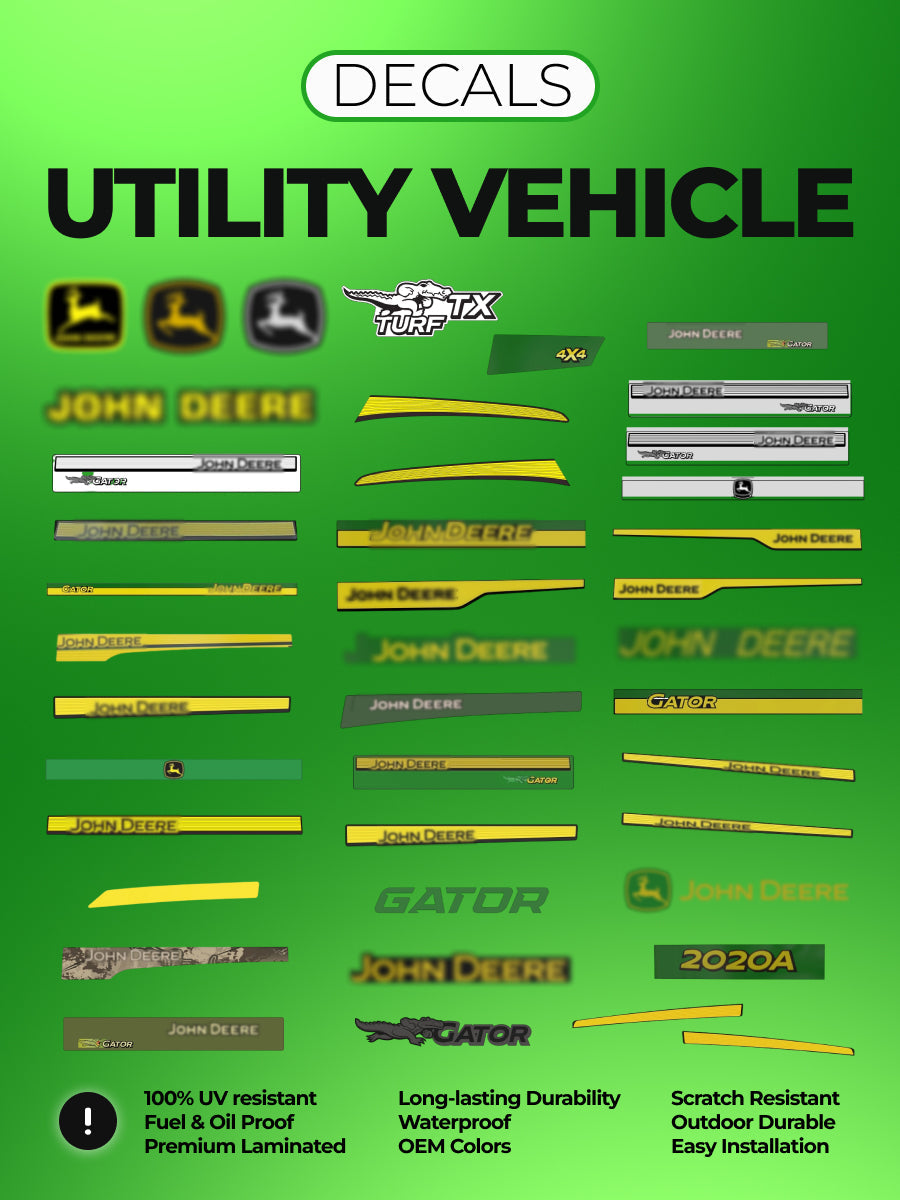Gator XUV 845M Decal Kit for John Deere Heavy Duty