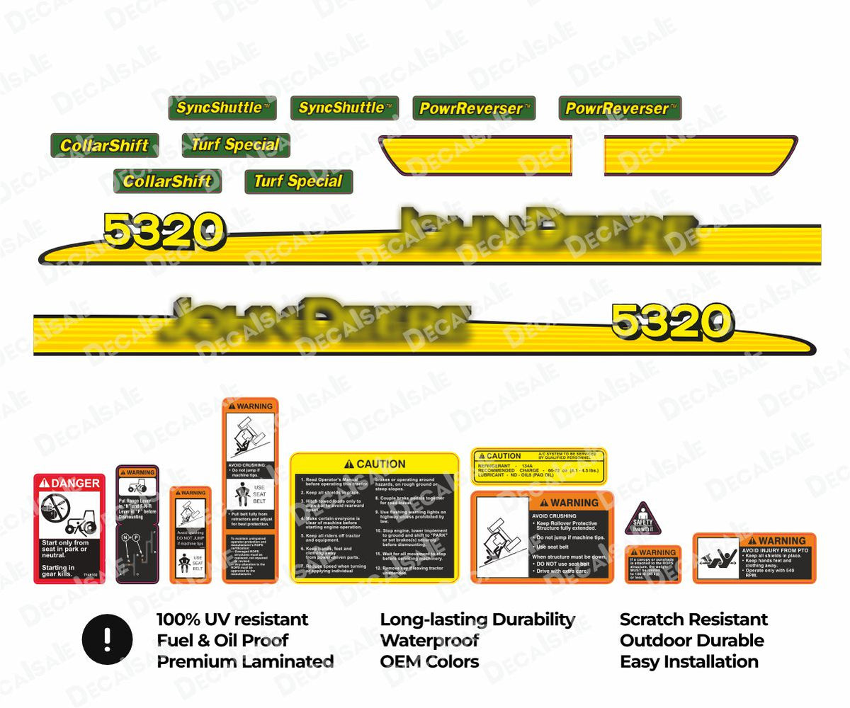 5320 tractor decal kit for John Deere