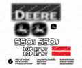 Decal Set for John Deere 550J Crawler Dozer Vinyl Sticker