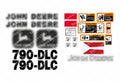 Decal Set for John Deere 790D Excavator Vinyl Sticker