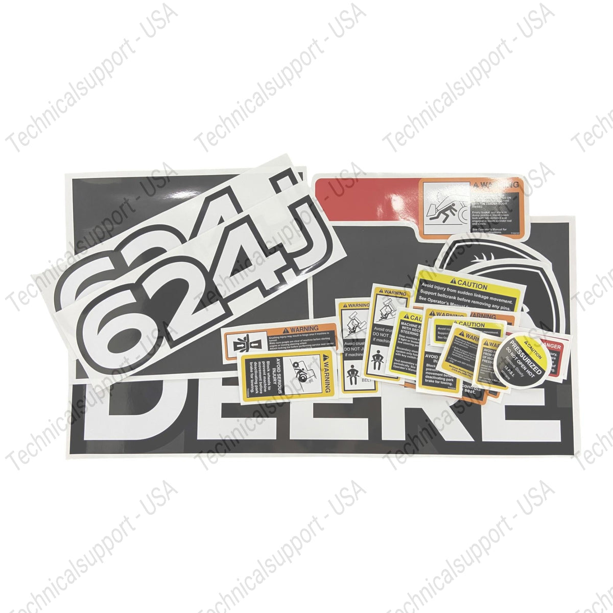 Decal Set for John Deere 624J Loader Vinyl Sticker