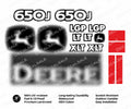 Decal Set for John Deere 650J Crawler Dozer Vinyl Sticker