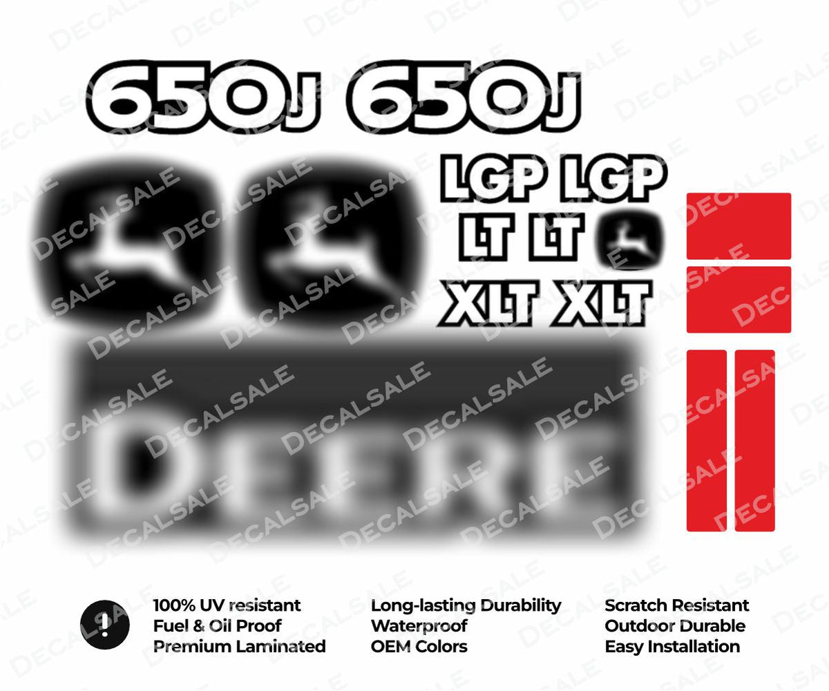 Decal Set for John Deere 650J Crawler Dozer Vinyl Sticker