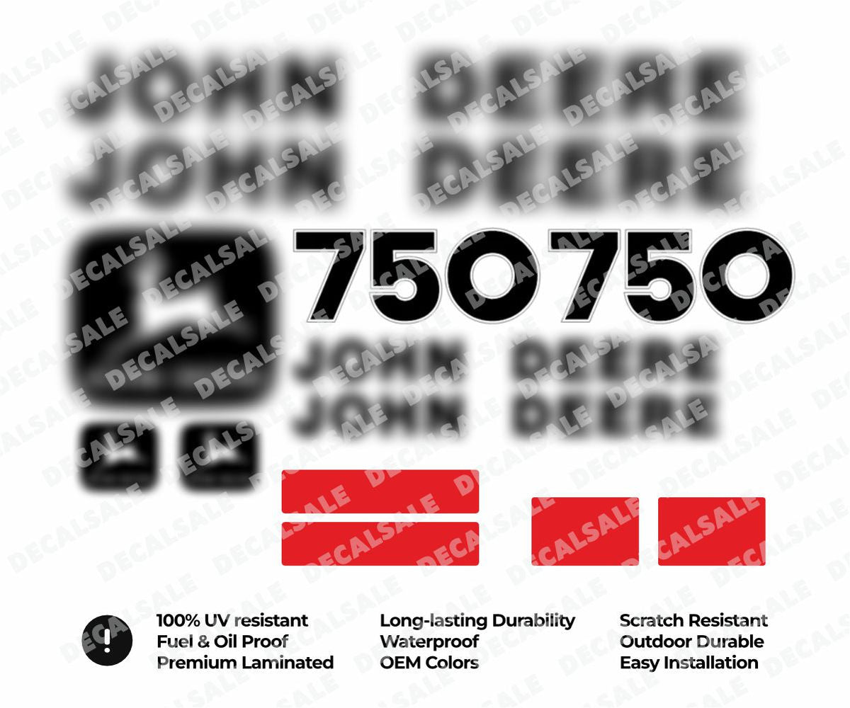 Decal Set for John Deere 750 Bulldozer Vinyl Sticker
