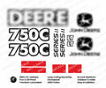 Decal Set for John Deere 750C Bulldozer Vinyl Sticker