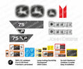 Decal Set for John Deere 75P Excavator Vinyl Sticker