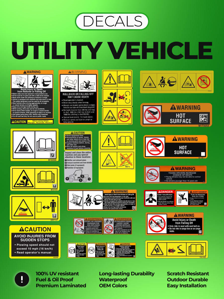 Gator XUV 845E Decal Kit for John Deere Heavy Duty