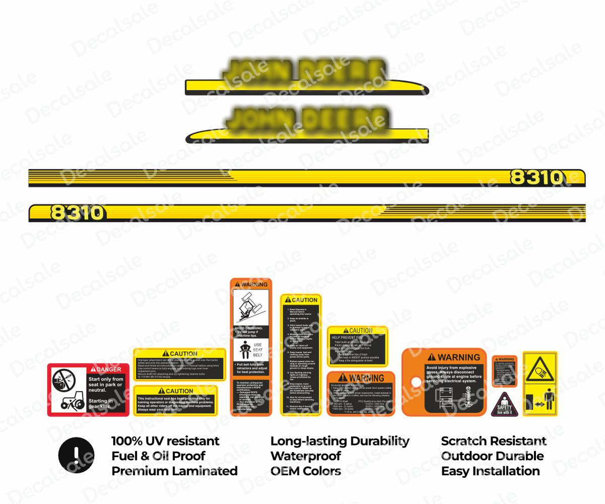 8310 tractor decal kit for John Deere