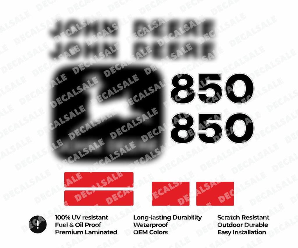 Decal Set for John Deere 850 Dozer Vinyl Sticker