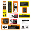 Safety Vinyl decal kit for your Machine Warning Sticker