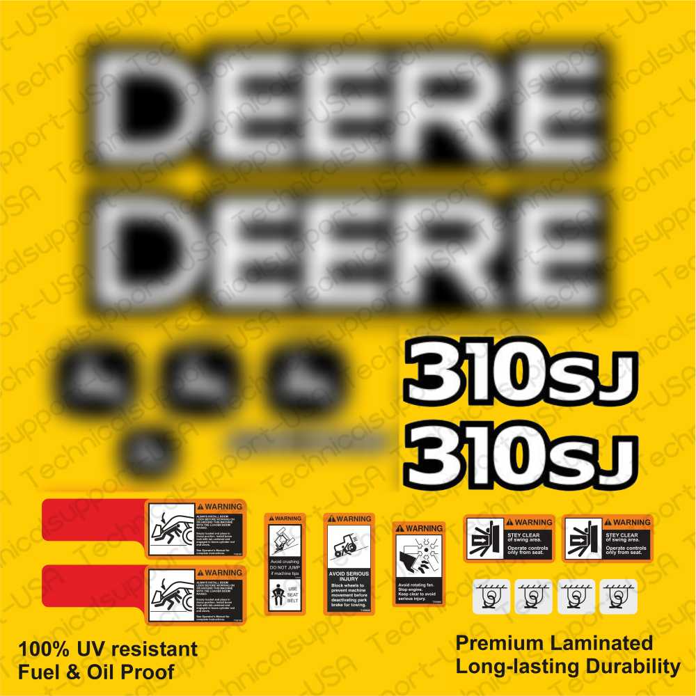 Decal Set for John Deere 310SJ Loader Vinyl Sticker