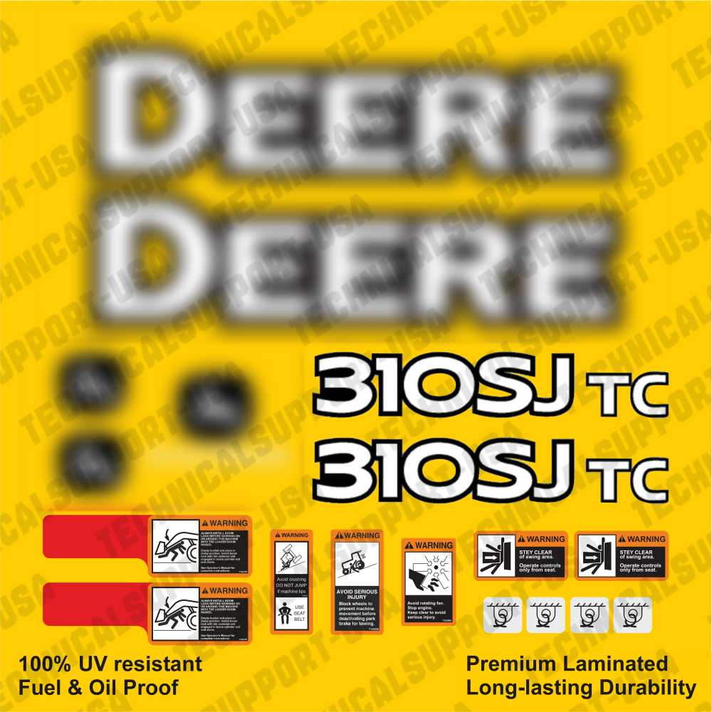 Decal Set for John Deere 310SJ TMC Loader Vinyl Sticker