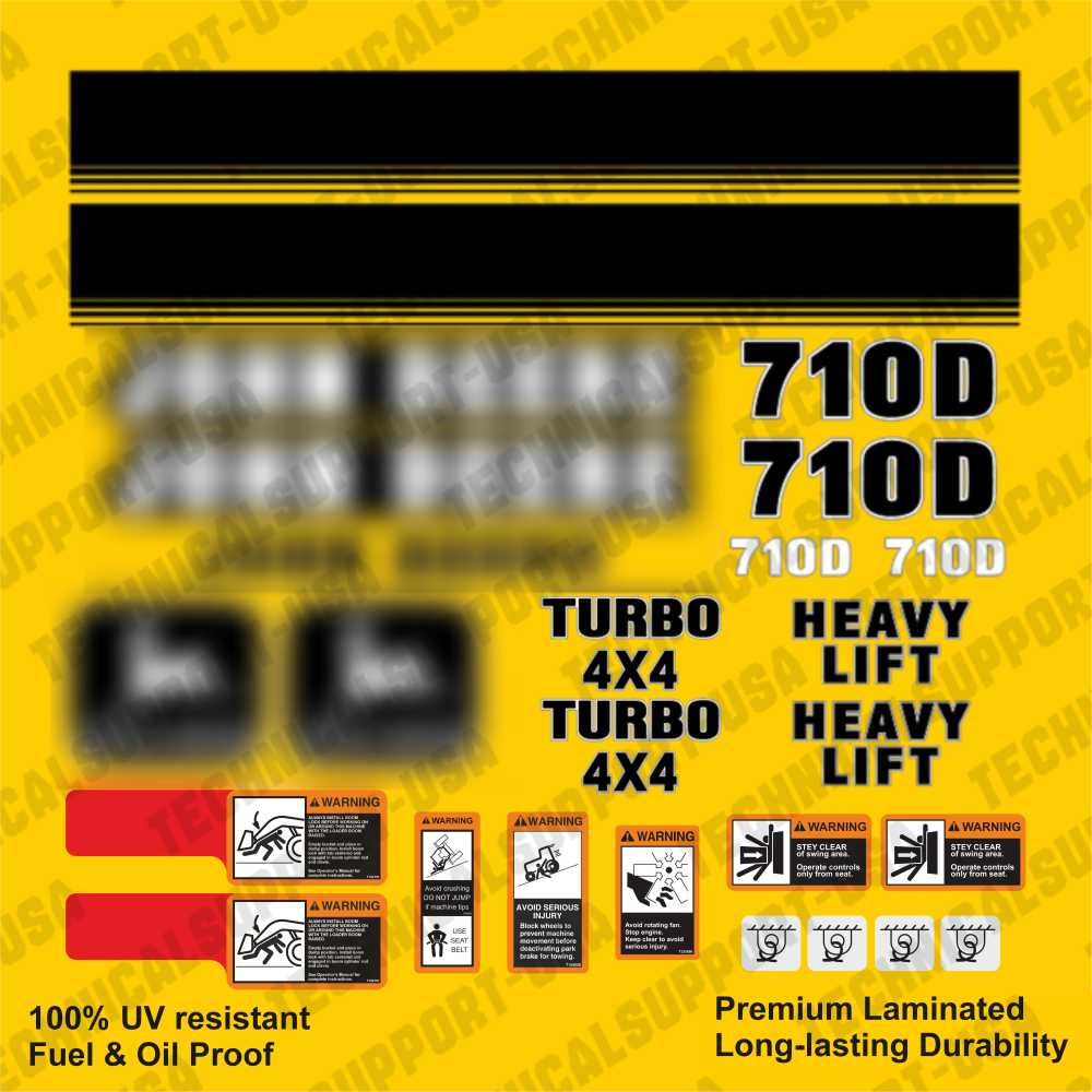 Decal Set for John Deere 710D Loader Vinyl Sticker