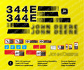 Decal Set for John Deere 344E Loader Vinyl Sticker