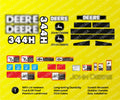 Decal Set for John Deere 344H Loader Vinyl Sticker