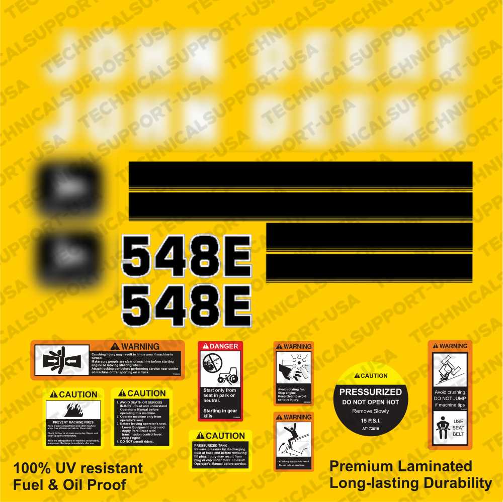 Restore the look of your Skidder 548E with heavy-duty decal set for John Deere