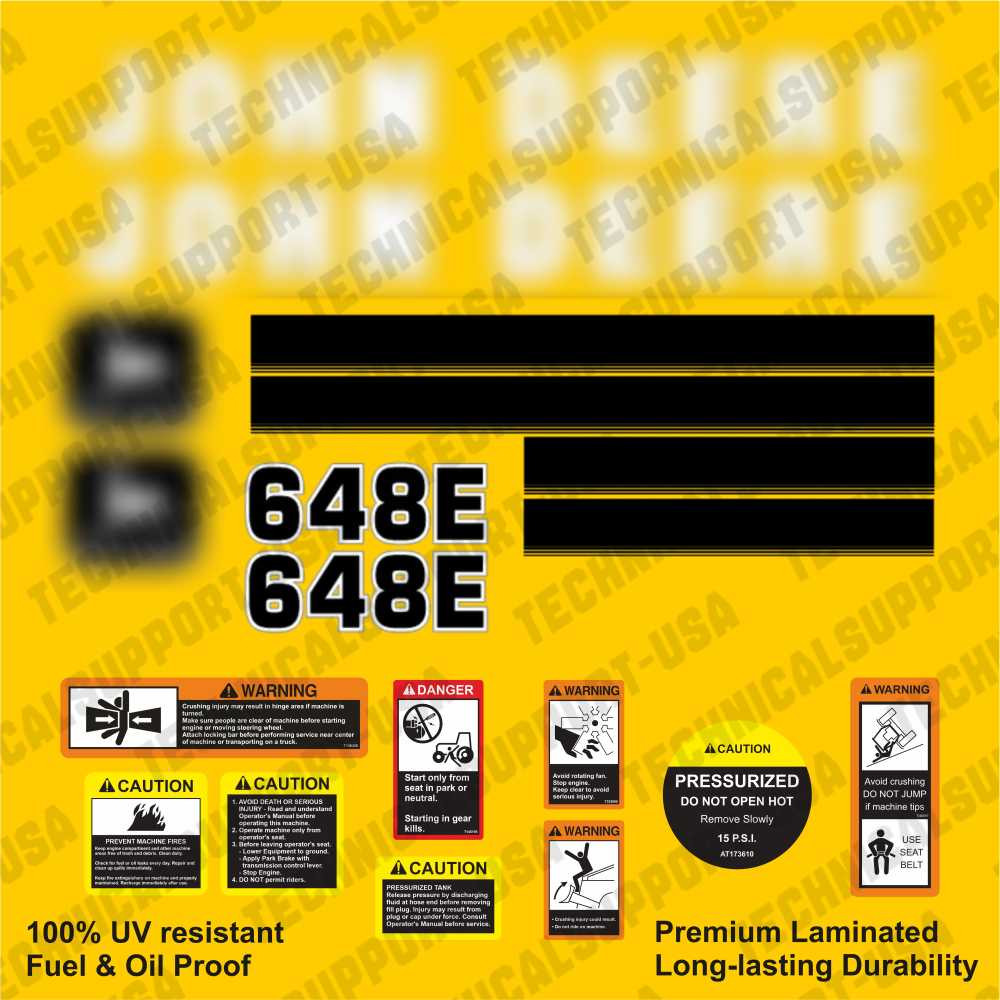 Restore the look of your Skidder 648E with heavy-duty decal set for John Deere