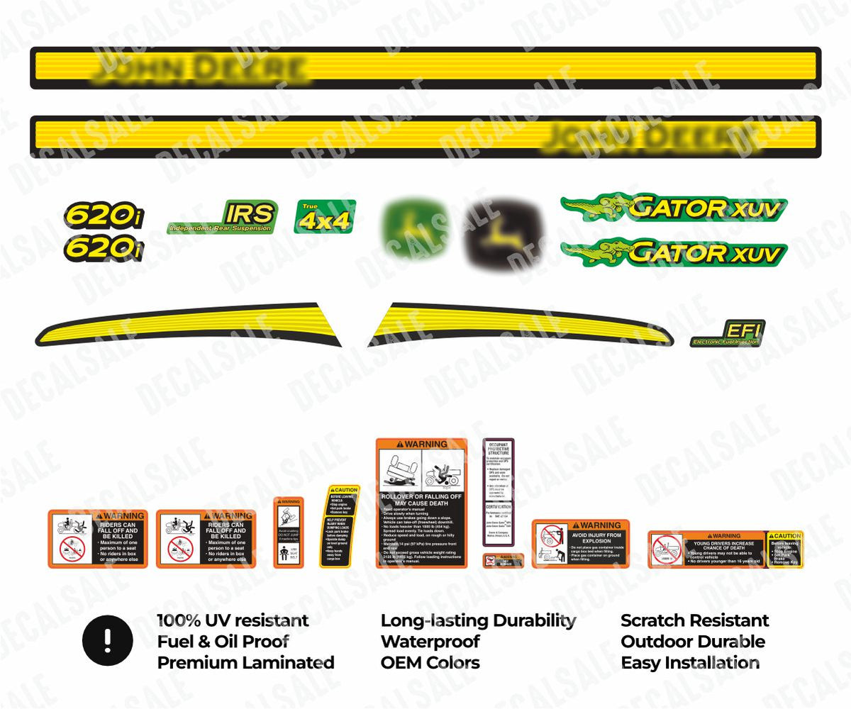 Gator XUV620i Decal Kit for John Deere Heavy Duty