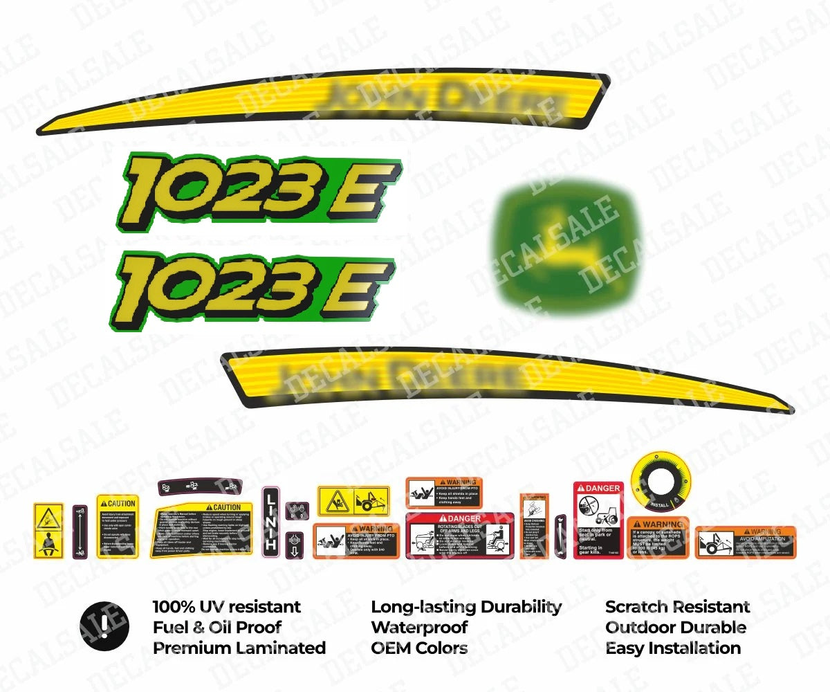 1023E tractor decal kit for John Deere