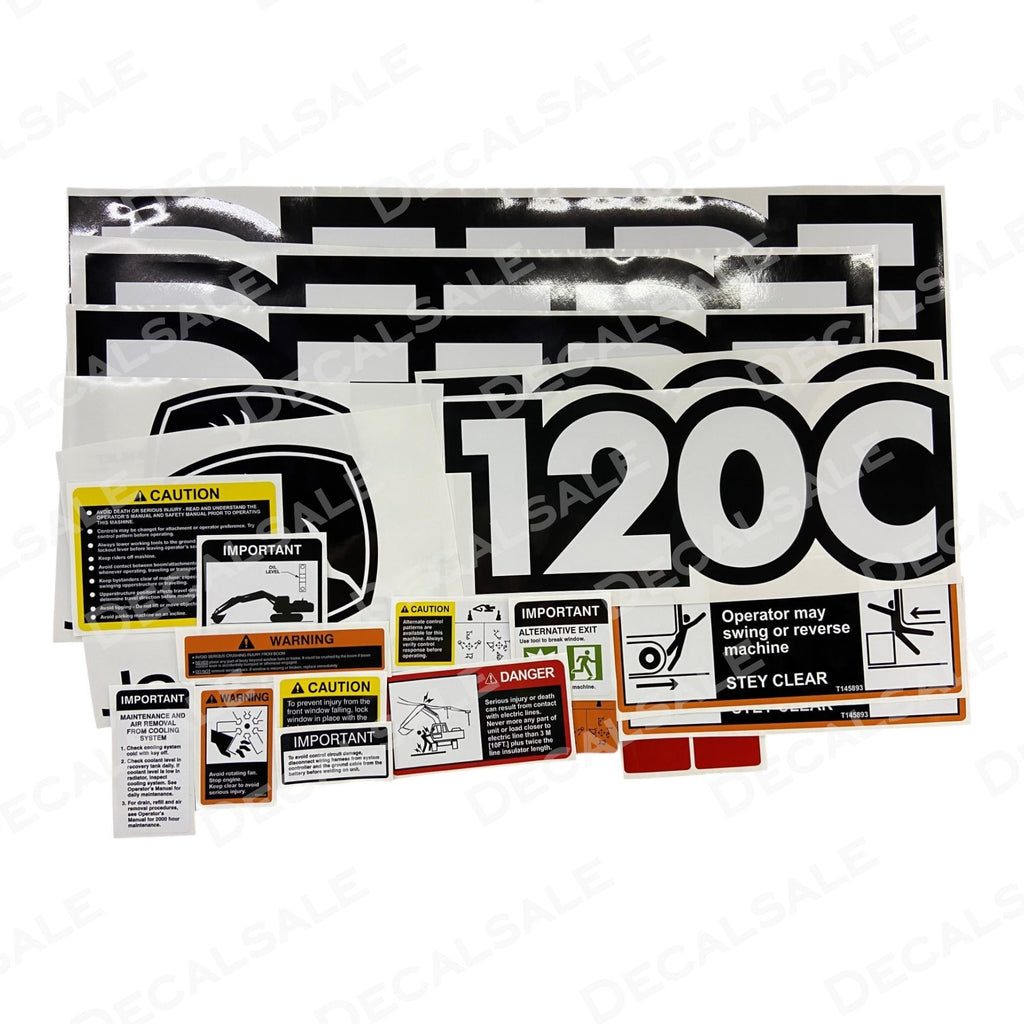 Decal Set for John Deere 120C Excavator Vinyl Sticker