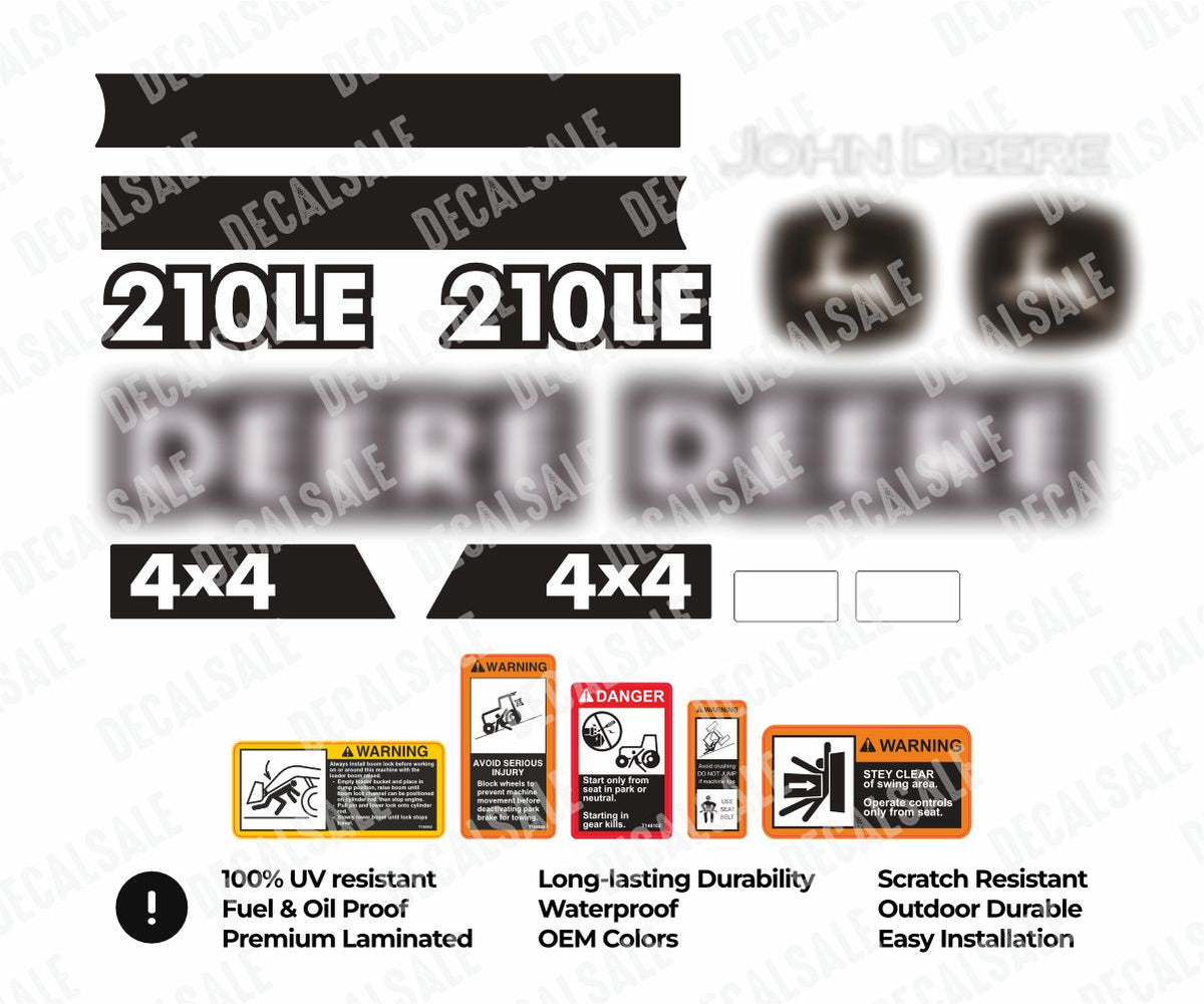 Decal Set for John Deere 210LE Loader Vinyl Sticker