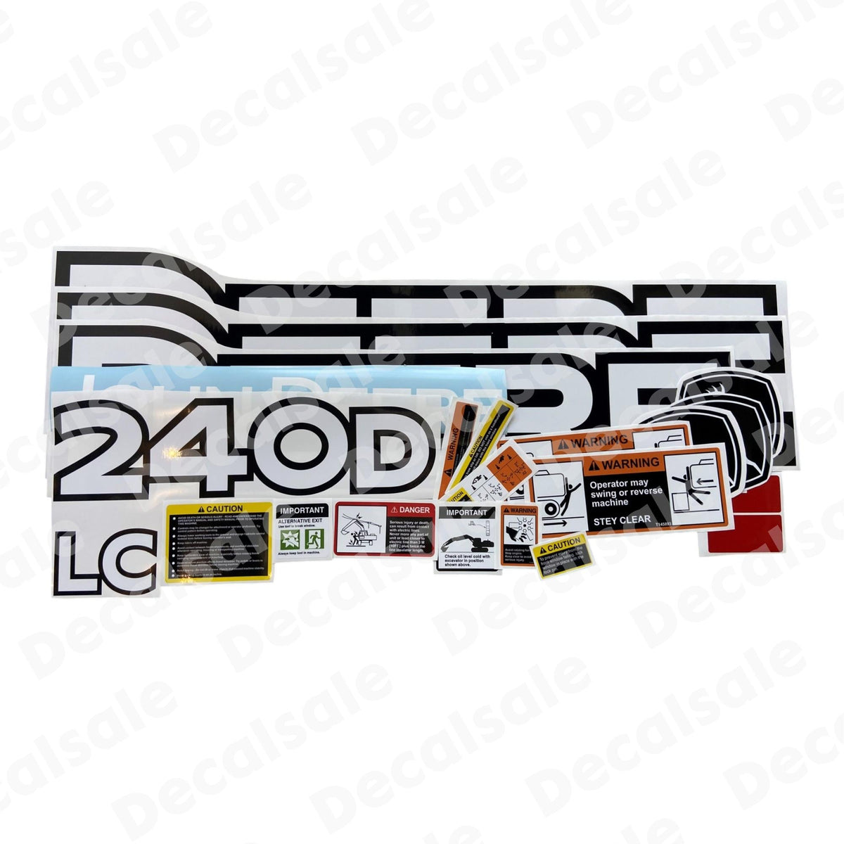 Decal Set for John Deere 240DLC Excavator Vinyl Sticker