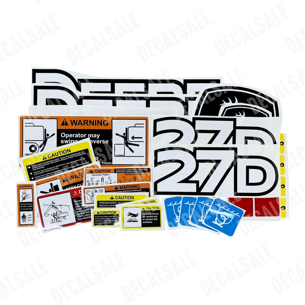 Decal Set for John Deere 27D Excavator Vinyl Sticker