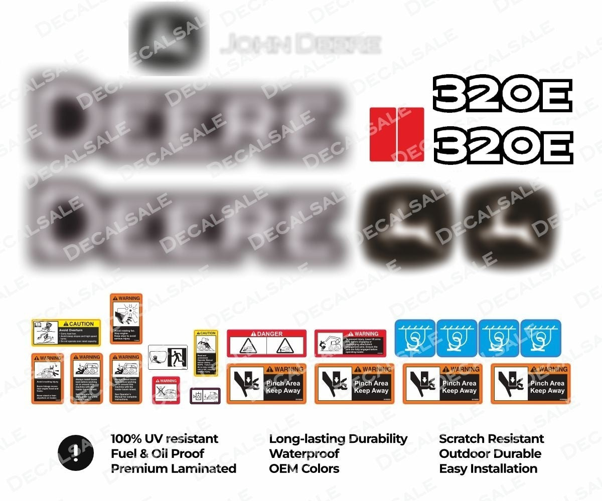 Decal Set for John Deere 320E Loader Vinyl Sticker