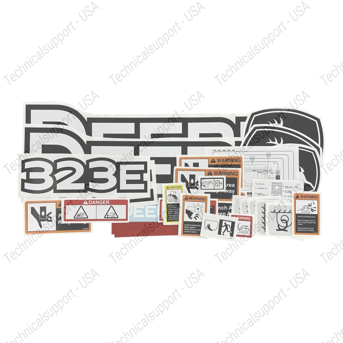 Decal Set for John Deere 323E Track Loader Vinyl Sticker